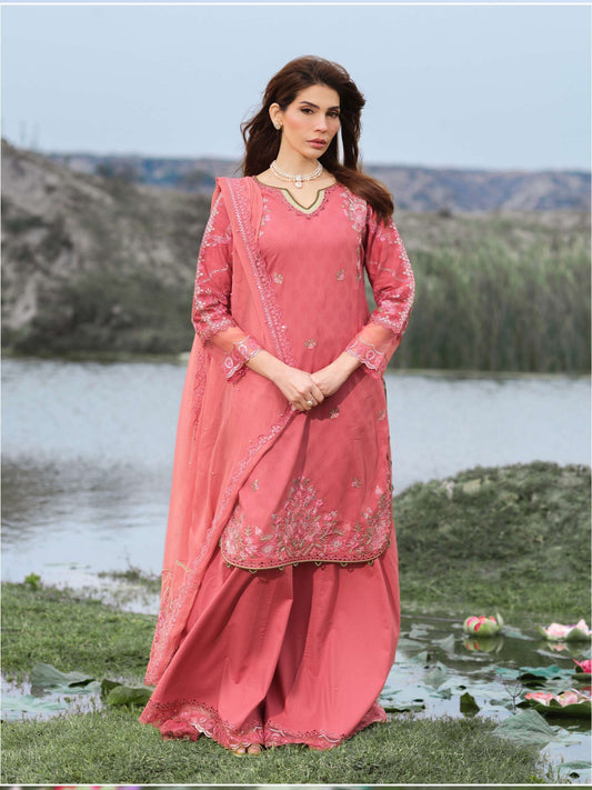 Lotus Era Pinki – Premium Embroidered Suit by Simrans