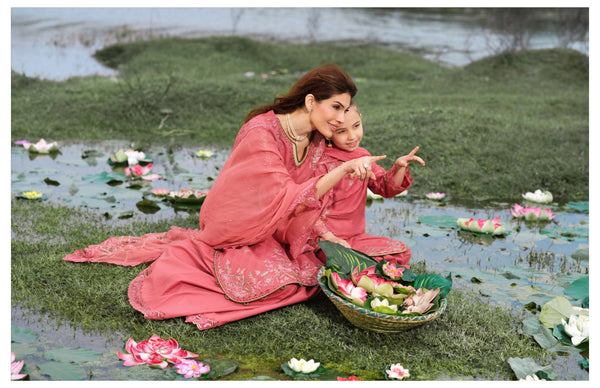 Lotus Era Pinki – Premium Embroidered Suit by  Simrans