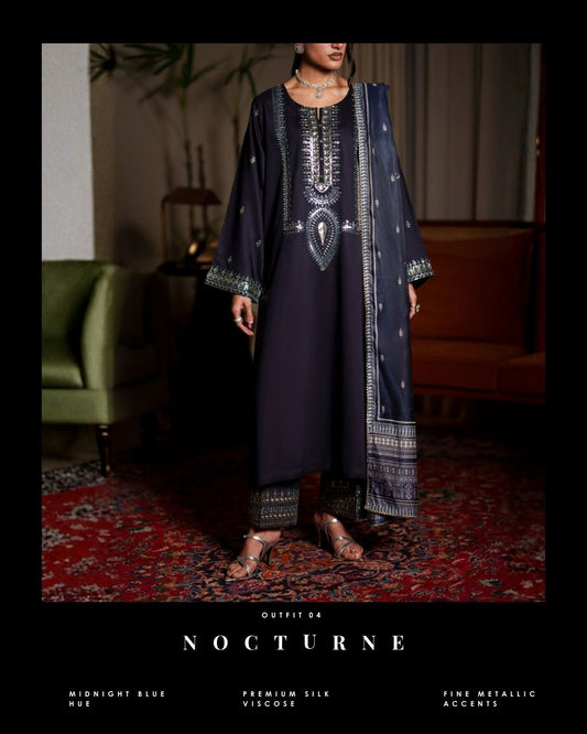 Luxury Silk Viscose Embroidered Suit – Premium Festive Collection |by Casuallite MTI04