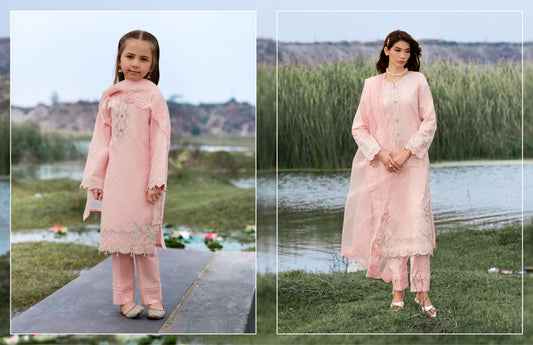 Lotus Era Polene – Blush Festive Suit by  Simrans