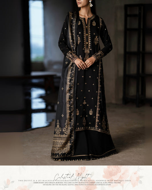 CASUALLITE SHAM PREMIUM VISCOSE LUXURY EMBROIDERED 3PC READYMADE CSP205