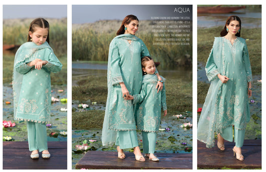 Lotus Era Aqua – Premium Festive Suit by  Simrans