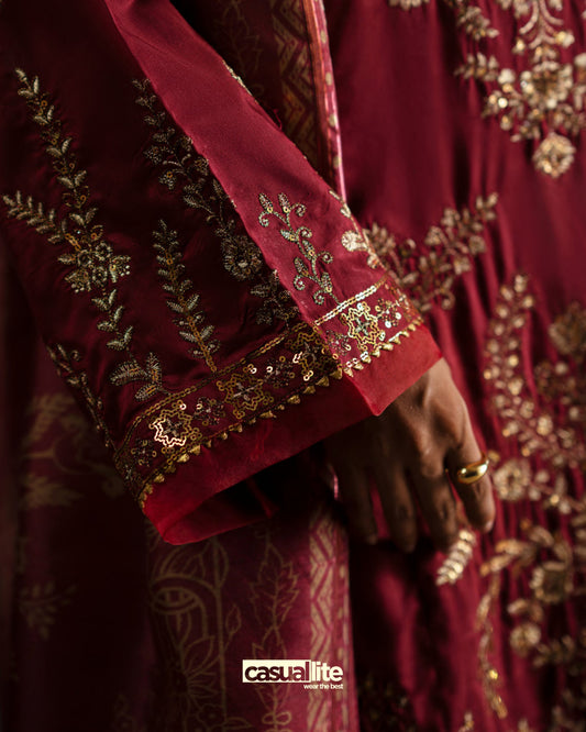 CASUALLITE SHAM PREMIUM VISCOSE LUXURY EMBROIDERED 3PC READYMADE CSP201